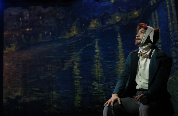 Kim Bo-kang, who plays Vincent van Gogh, says, “In my life up to now, I used to think of the painter as a pure person, but now I look at him from a different angle. For me, he is no longer a misfortunate artist, as has long been believed.” (photo courtesy of HJ Culture)