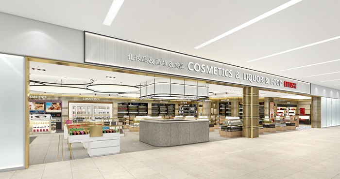 Duty-free shops at the arrival halls of Incheon International Airport will open on May 31. Pictured is an artist’s conception of the Entas Duty-Free shop at the airport’s Arrival Hall 2. (Incheon International Airport Corp.)