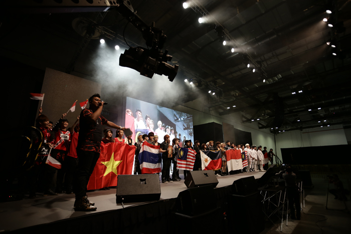  Participants from across ASEAN take part in the K-Pop ASEAN Festival 2014 Cover Dance Concert in Singapore on December 22. 