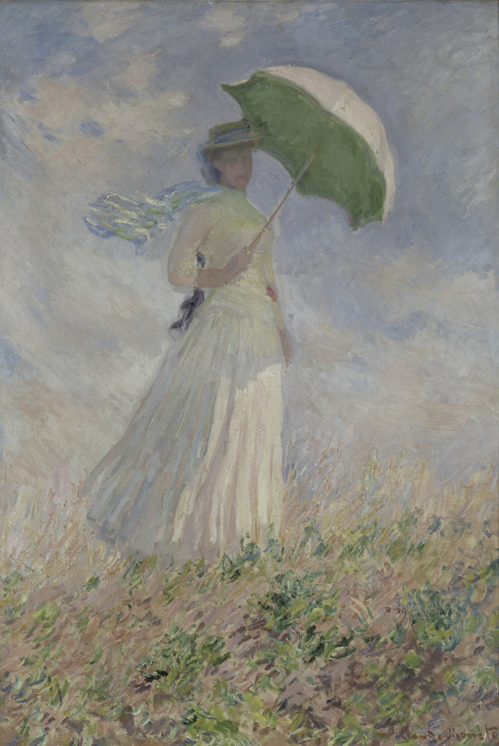 “Woman with an Umbrella Turned to the Right” by Claude Monet will be on display at the National Museum of Korea from May to August 2014. (Photo courtesy of the National Museum of Korea) 