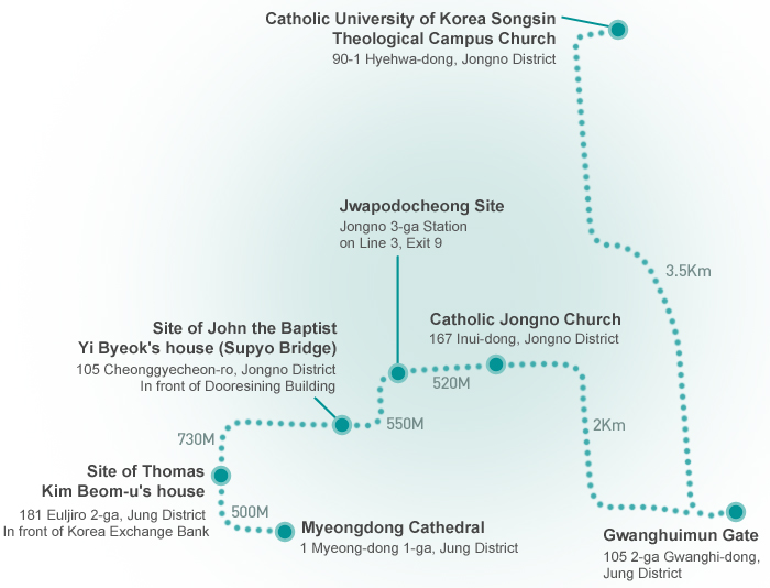  A map of the Gospel Trail 