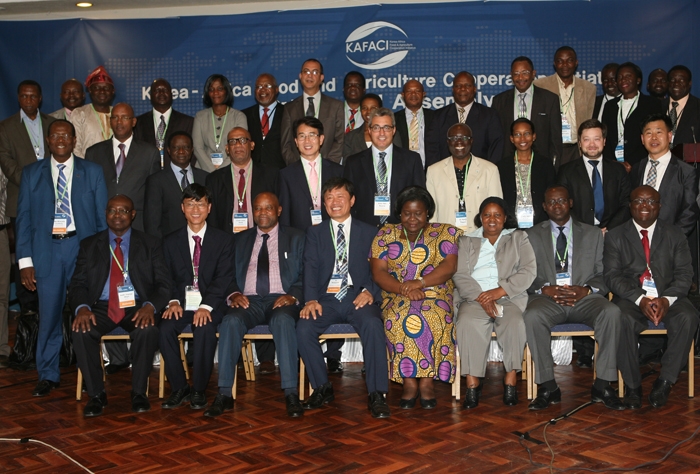 Representatives of the 19 KAFACI member-nations pose for a photo during the third meeting in Harare on May 12.