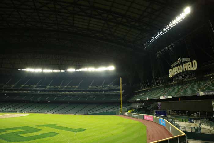 The Seattle Mariners' Safeco Field is brightly lit with LEDs built by KMW. 
