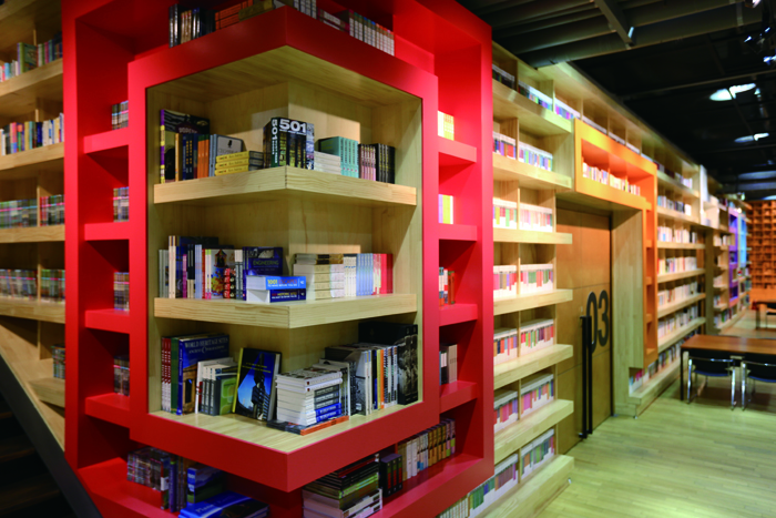 The Forest of Wisdom library has 20,000 books sorted by publisher and donor. (photos courtesy of the Bookcity Culture Foundation)