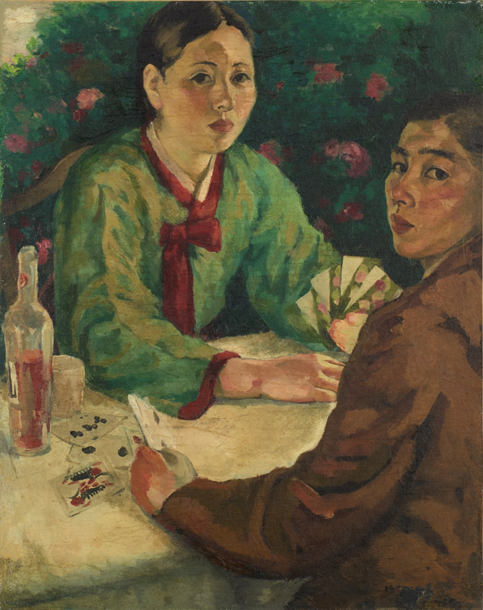 'Couple Playing Cards'(1930s) portrays Lee Quedeand his wife.