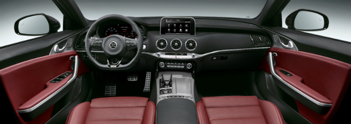Kia's new Stinger sports sedan has all the modern amenities.