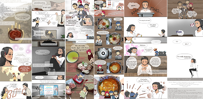 Indonesian contestant Joanita Mutiara wins in the 'Food' category at the Talk Talk Korea 2018 contest with her short comic strip.