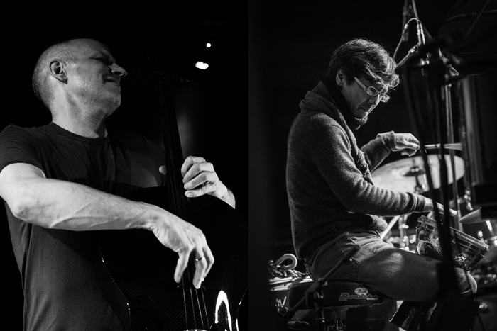 Cellist Erik Friedlander (left) and percussionist Satoshi Takeishi will perform together at the Timeless Time concert on July 14 and 15.