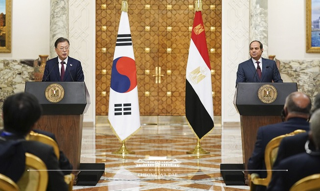 Remarks by President Moon Jae-in at Joint Press Conference Following Korea-Egypt Summit