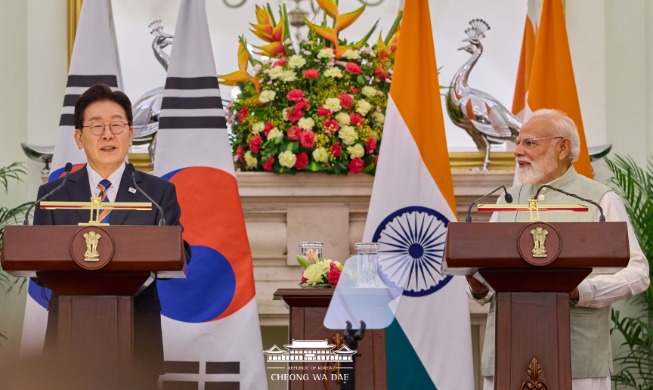 Joint Press Statement by President Lee Jae Myung on the occasion of the Korea-India Summit