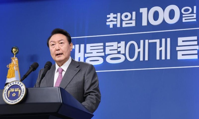 President Yoon holds news conference on 100th day in office