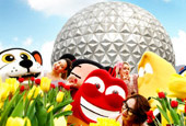 Theme parks woo people with flowers, festivals