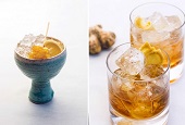 Traditional liquors transformed into cocktails