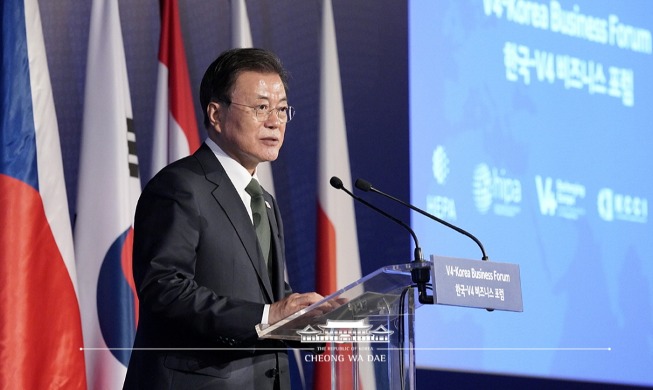 Remarks by President Moon Jae-in at V4-Korea Business Forum in Hungary