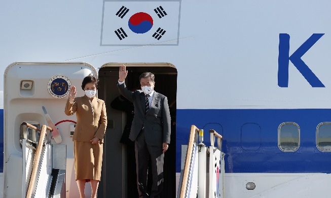 President leaves for Europe after taking part in regional summits