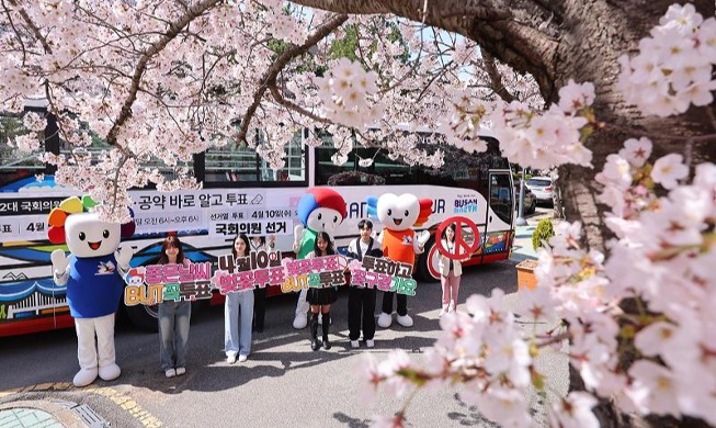 Promoting voter participation with cherry blossoms