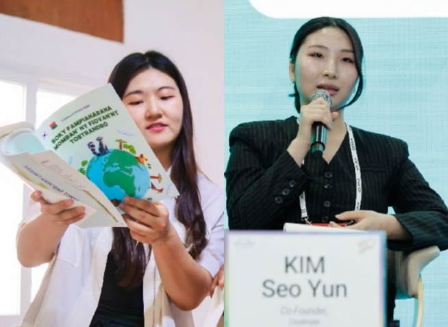 2 youth activists fight climate change via Korea-based group