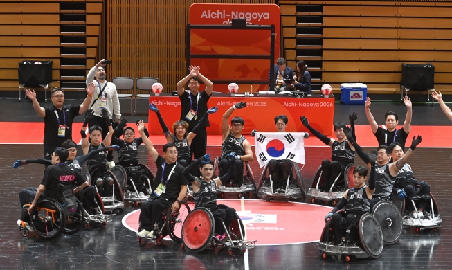 Korea finishes Para Asiad 5th in golds with 100 combined medals