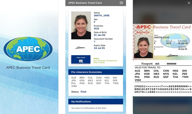 Mobile biz travel card allows visa-free entry to 19 APEC states