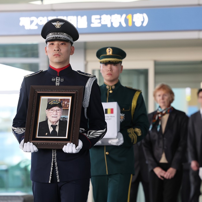 Remains of Belgian war veteran brought to Korea