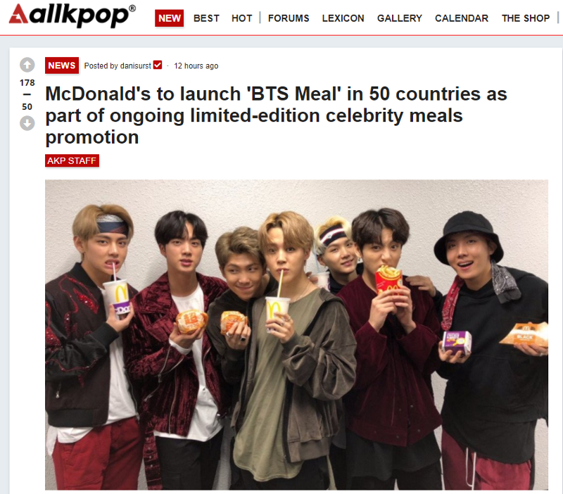 Malaysia menu meal mcd bts Eat McDonald's