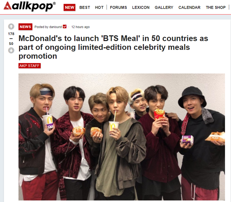 K-Pop Group BTS And McDonald's Launch Exclusive Meal And Clothing