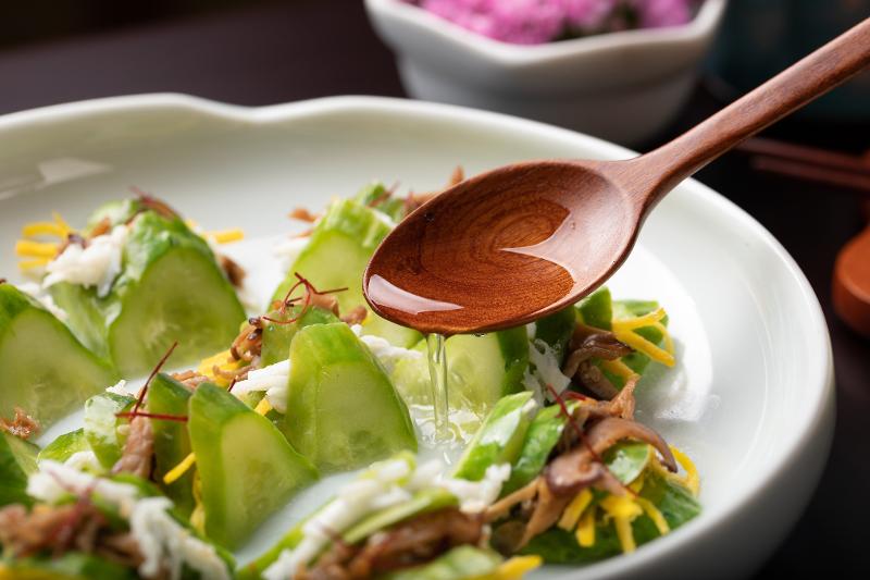 Yoon Sook-ja said Gaeseong-style oiseon (stuffed cucumber) goes great with beer.