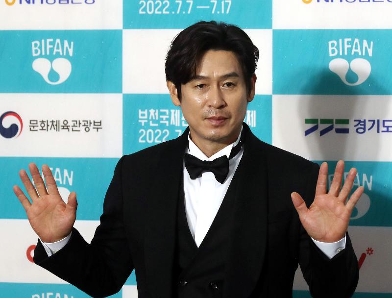 Actor Seol Kyung Gu on July 7 poses for photos at the red carpet event of the opening ceremony of the Bucheon International Fantastic Film Festival held in front of the grass garden near Bucheon City Hall in Bucheon, Gyeonggi-do Province. Yonhap News.