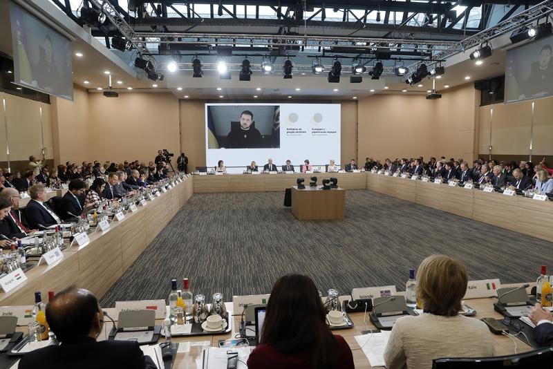 Mehr als eine Milliarde Euro sind bei der Geberkonferenz für die Ukraine zusammengekommen. Die südkoreanische Regierung hilft dabei mit. ⓒ Yonhap News