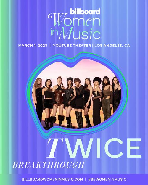 >This is a concept picture of Twice's receipt of the Billboard Women in Music Award. (JYP Entertainment)