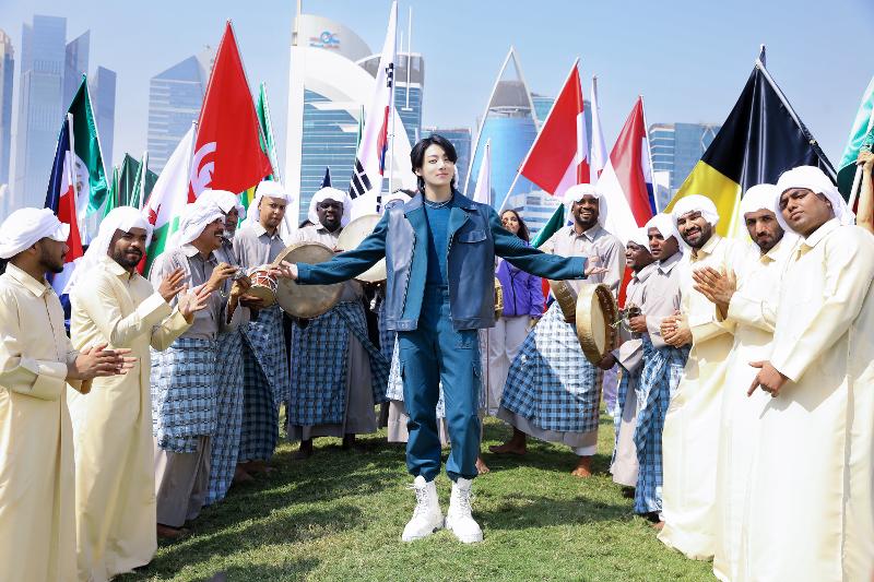 Jungkook of BTS films the music video for 