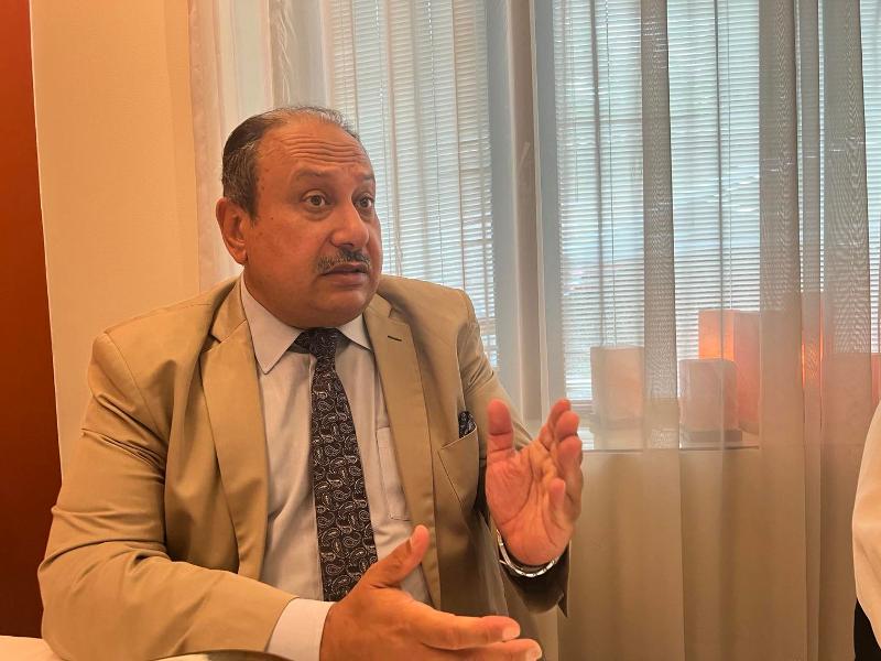 Ibrahim Hisham, vice president of Egypt's Academy of Arts, on June 21 speaks to Korea.net in an interview at the conference house Daelgaebi in Seoul's Jung-gu District. (Israa Mohamed)