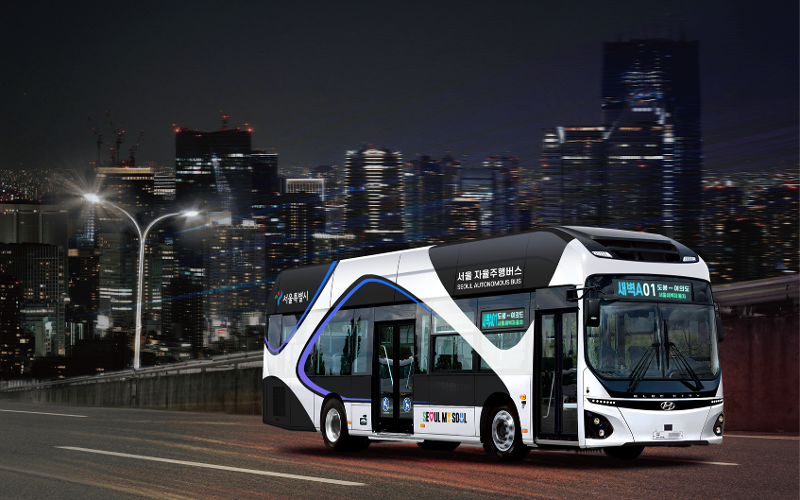 This early morning self-driving bus is slated for launch in Seoul from the second half of this year. (Seoul Metropolitan Government) 