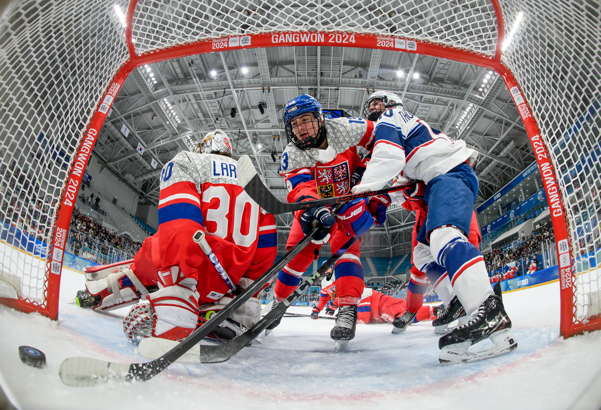 The preliminary round of men's six-on-six ice hockey on Jan. 29 pits the Czech Republic against the U.S. at Gangneung Hockey Centre as part of the Gangwon Winter Youth Olympics in Gangwon-do Province. 