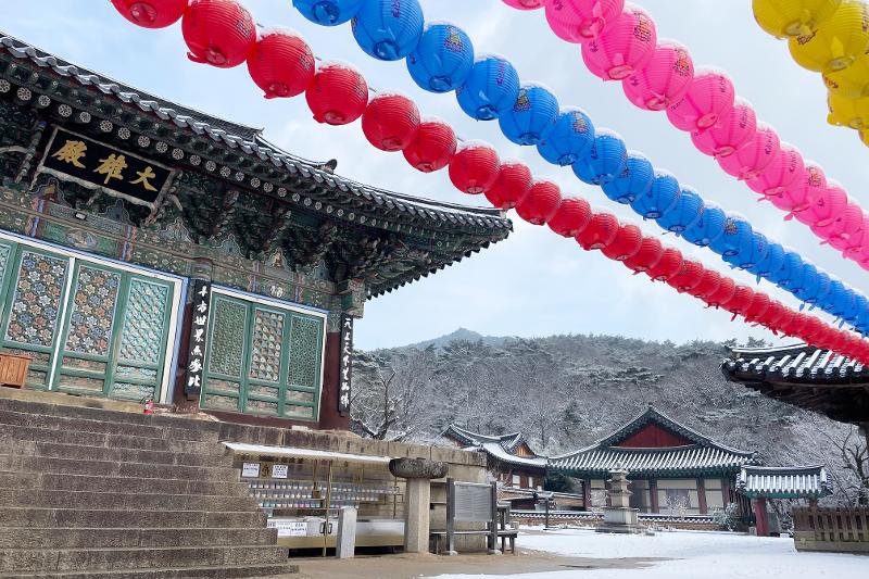 Donghwasa Temple, one of the country's leading Buddhist temples, is a chongnim, or a training center for Buddhist meditation and practices, with a history and tradition of 1,500 years. As a large venue where many monks gather to meditate, the chongnim has the meditation training hall seonwon; classroom for sutras gangwon; specialized academy for teaching precepts yulwon; and chanting center yeombulwon. 