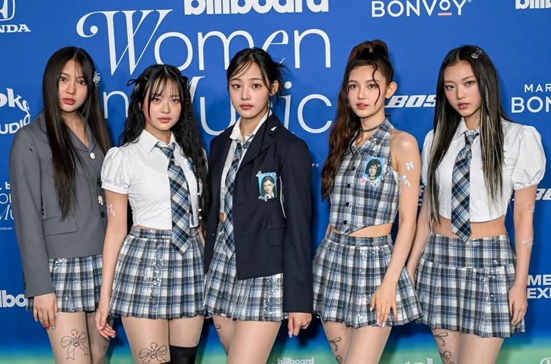 The girl group NewJeans on March 6 won Group of the Year at this year's Billboard Women in Music Awards at YouTube Theater in Los Angeles. (Billboard's official website)