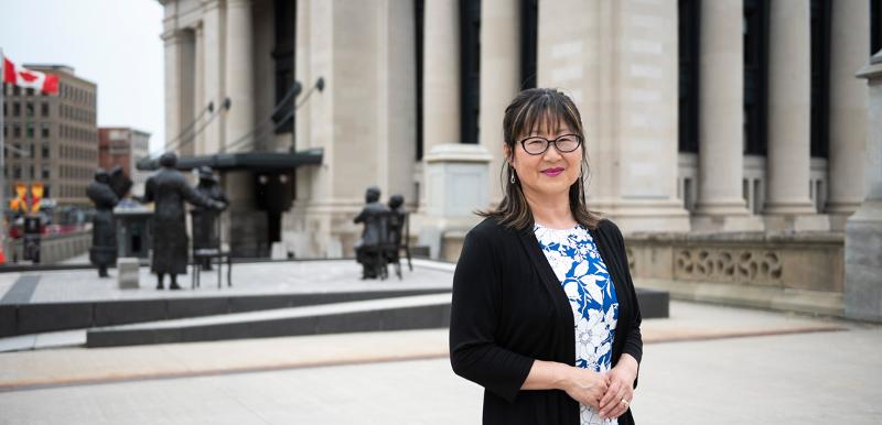 The Canadian Senate on Oct. 4 unanimously adopted a motion proposed by Sen. Yonah Martin (Kim Yonah) on designating October as Korea Heritage Month. Shown above is the legislator in September 2022. (Senate of Canada's official website) 