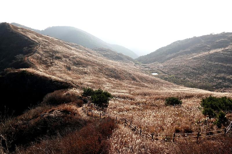 Hwawangsan Mountain is in Changnyeong-gun County, Gyeongsangnam-do Province