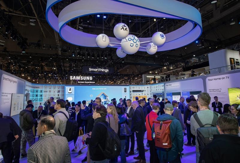 The country is No. 1 in the European Innovation Scoreboard rankings for the 12th consecutive year. Shown is Samsung Electronics' exhibition booth in January 2024 in Las Vegas at this year's CES, the world's largest exhibition of household appliances and information and communications technology. (Samsung Electronics)