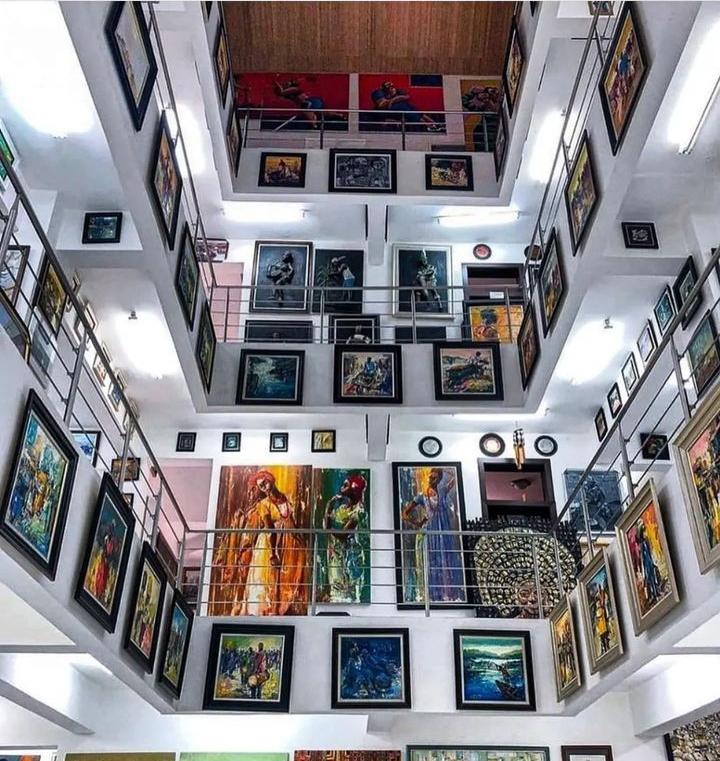 Nike Art Gallery, the largest facility of its kind in Western Africa, has four branches in Nigeria. Shown is the interior of the Lagos branch. (Nike Art Gallery) 