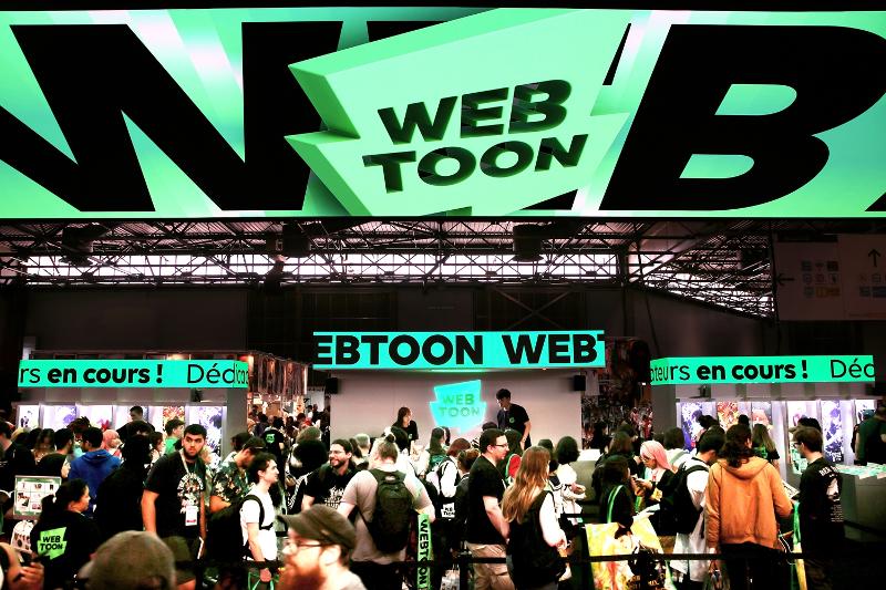 France's top webtoon platform Naver Webtoon, participating in its third straight Amazing Festival, runs its booth at the global content festival in Paris from July 11-14, 2024. (Naver Webtoon) 