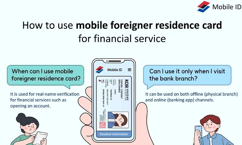 An expat can open a bank account using the mobile resident registration card. (Ministry of Justice)