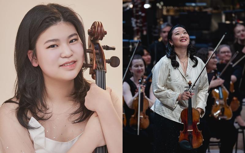 Cellist Lee Saebom (left) on May 25 won the Washington International Competition for Strings of the U.S. and violinist Park Sueye claimed the International Jean Sibelius Violin Competition of Finland held from May 27-29. (Kumho Cultural Foundation) 
