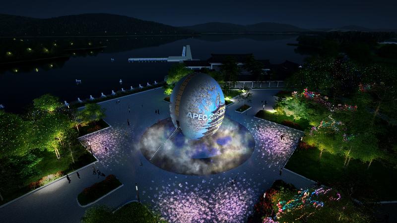 A 16 m-tall sculpture inspired by the motif of an egg symbolizing revival and the royal family of the ancient Silla Kingdom (57 B.C.-A.D. 935) and a facility for producing 3D images to commemorate APEC will be set up at Bomunho Lake Plaza (Hoban Square) in Gyeongju, Gyeongsangbuk-do Province. 
