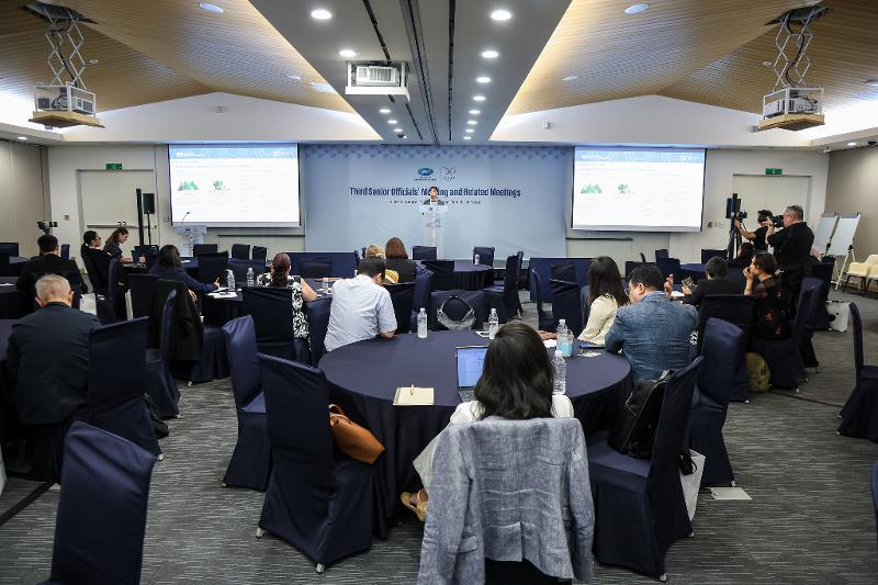 The 65th meeting of the tourism working group (TWG) of the Asia-Pacific Economic Cooperation from July 28-31 is being held at the convention facility Songdo Convensia in Incheon's Yeonsu-gu District. Shown is a workshop on sustainable tourism on July 26 at the same venue. (APEC 2025's official Flickr account)  