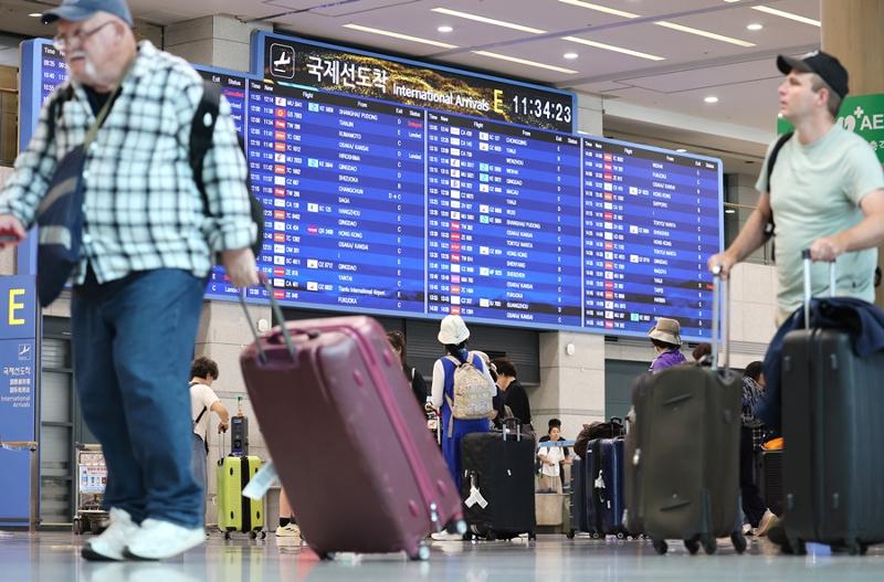 Terminal 1 of Incheon International Airport on July 8 (Yonhap News)