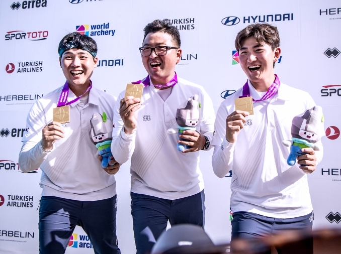Men's recurve team achieves three-peat as world archery champ